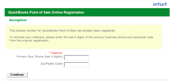 quickbooks point of sale registration