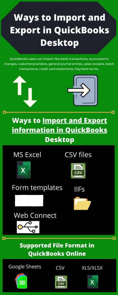 Ways to Import and Export in QuickBooks